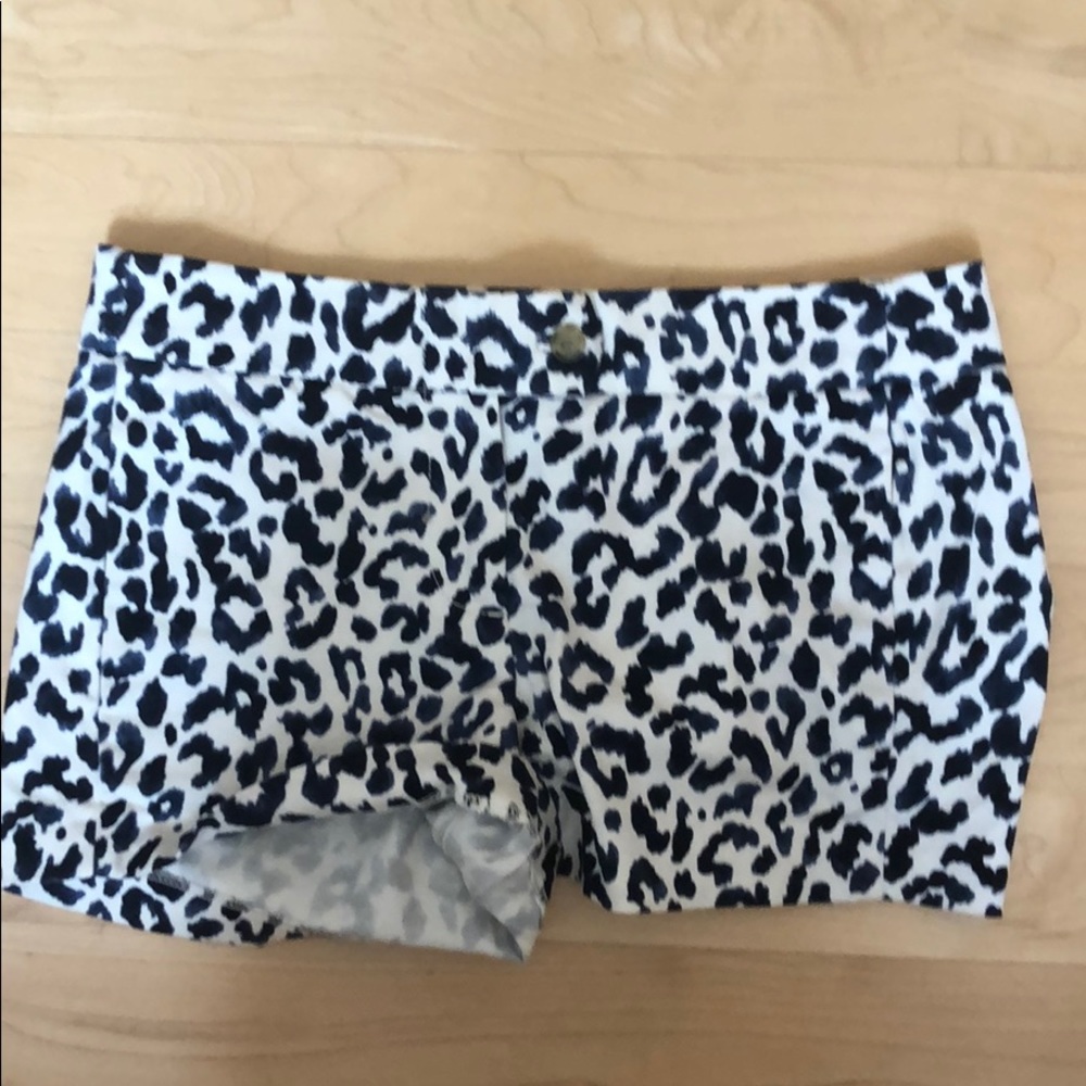 J Crew Navy Cheetah short SZ 00